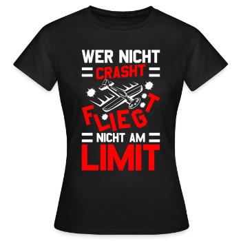 Modellflug Modellbauer Modellflieger Modelflug - Frauen T-Shirt - Schwarz - Vorne - AI Model Female 172 dark (172cm)