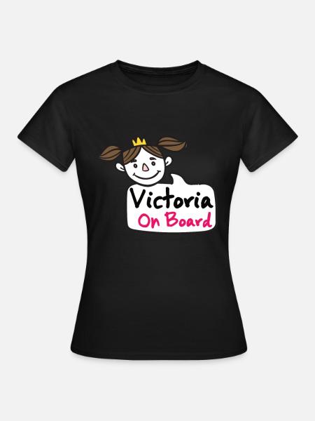Victoria On Board - Frauen T-Shirt - Schwarz