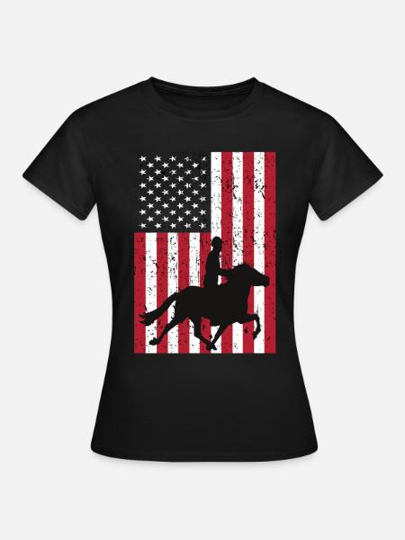 Reiten Herren - Frauen T-Shirt - Schwarz