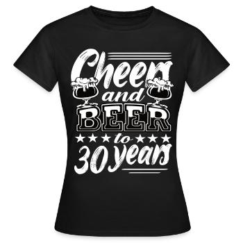 30 Geburtstag - Frauen T-Shirt - Schwarz - Vorne - AI Model Female 172 dark (172cm)