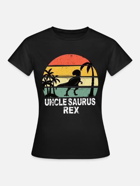 Uncle Saurus Rex - Frauen T-Shirt - Schwarz