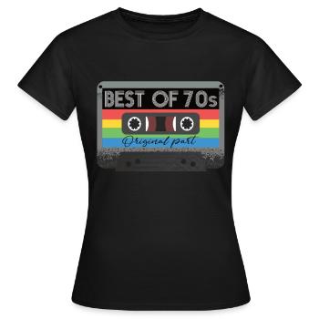Le meilleur de la cassette des années 70 rétro des années 70 - T-shirt Femme - noir - Devant - AI Model Female 172 dark (172cm)