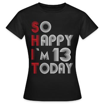 13 Geburtstag - Frauen T-Shirt - Schwarz - Vorne - AI Model Female 172 dark (172cm)
