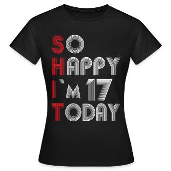 17 Geburtstag - Frauen T-Shirt - Schwarz - Vorne - AI Model Female 172 dark (172cm)
