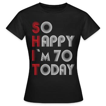 70 Geburtstag - Frauen T-Shirt - Schwarz - Vorne - AI Model Female 172 dark (172cm)
