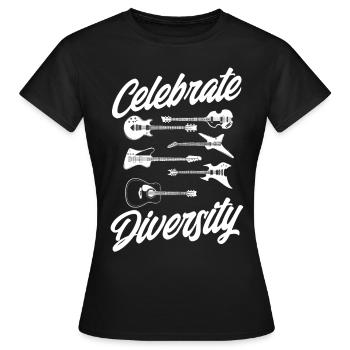 Celebrate Diversity - Women's T-Shirt - black - Front - AI Model Female 172 dark (172cm)
