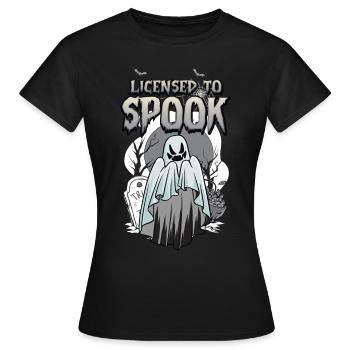 Autorisé à Spook - T-shirt Femme - noir - Devant - AI Model Female 172 dark (172cm)