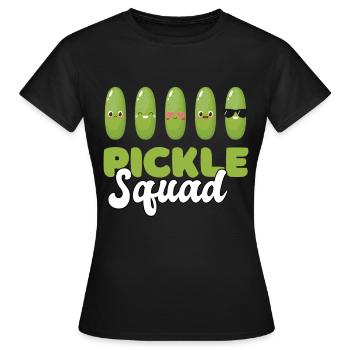 Pickle Squad - T-shirt Femme - noir - Devant - AI Model Female 172 dark (172cm)