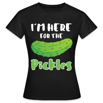 In Here For The Pickles - Women's T-Shirt - black - Front - AI Model Female 172 dark (172cm)