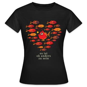 Soyez différent c’est correct d’être différent - T-shirt Femme - noir - Devant - AI Model Female 172 dark (172cm)