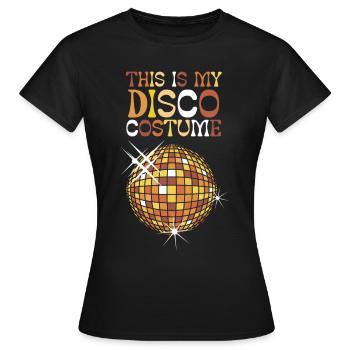 Ceci est mon costume Disco - T-shirt Femme - noir - Devant - AI Model Female 172 dark (172cm)
