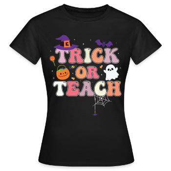 Trick Or Teach - Women's T-Shirt - black - Front - AI Model Female 172 dark (172cm)