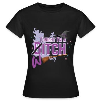 Tonight I M A Witch - Women's T-Shirt - black - Front - AI Model Female 172 dark (172cm)