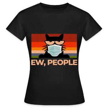Ew People Black Cat - Women's T-Shirt - black - Front - AI Model Female 172 dark (172cm)