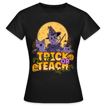 Trick Or Teach - Women's T-Shirt - black - Front - AI Model Female 172 dark (172cm)