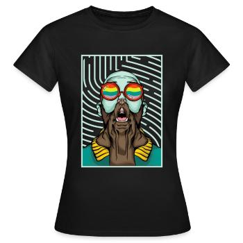 Gay pride - T-shirt Femme - noir - Devant - AI Model Female 172 dark (172cm)