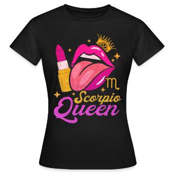 Horoscope Scorpion - T-shirt Femme - noir - Devant - AI Model Female 172 dark (172cm)