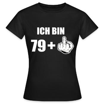 80 Geburtstag - Frauen T-Shirt - Schwarz - Vorne - AI Model Female 172 dark (172cm)