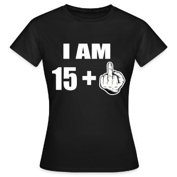 16e anniversaire - T-shirt Femme - noir - Devant - AI Model Female 172 dark (172cm)