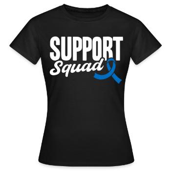Support Squad - Women's T-Shirt - black - Front - AI Model Female 172 dark (172cm)