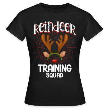 Reindeer Training Squad - Frauen T-Shirt - Schwarz - Vorne - AI Model Female 172 dark (172cm)