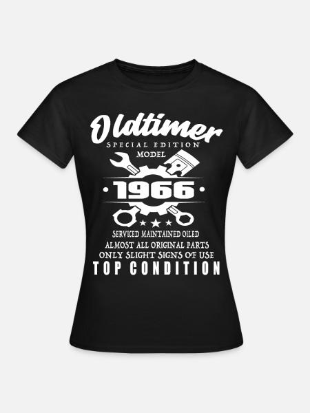 Oldtimer Special Edition -malli 1966 syntymäpäivä - Naisten t-paita - musta