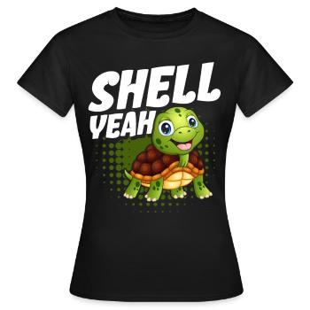 Shell Yeah - Frauen T-Shirt - Schwarz - Vorne - AI Model Female 172 dark (172cm)