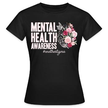 End The Stigma - Women's T-Shirt - black - Front - AI Model Female 172 dark (172cm)