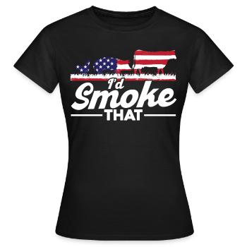 Id fumée qui - T-shirt Femme - noir - Devant - AI Model Female 172 dark (172cm)