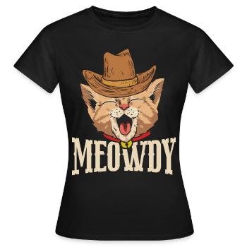 Miaou - T-shirt Femme - noir - Devant - AI Model Female 172 dark (172cm)
