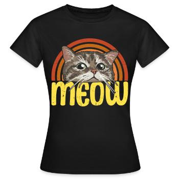 Miaou - T-shirt Femme - noir - Devant - AI Model Female 172 dark (172cm)