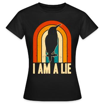 Vintage Rétro I Am A Lie - T-shirt Femme - noir - Devant - AI Model Female 172 dark (172cm)