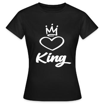 King - Women's T-Shirt - black - Front - AI Model Female 172 dark (172cm)