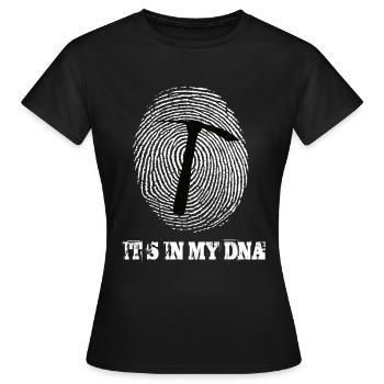 La construction de routes est dans mon ADN - T-shirt Femme - noir - Devant - AI Model Female 172 dark (172cm)