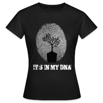 La protection de l’environnement est dans mon ADN - T-shirt Femme - noir - Devant - AI Model Female 172 dark (172cm)