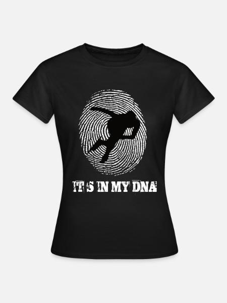 Eislaufen Its In My Dna - Frauen T-Shirt - Schwarz