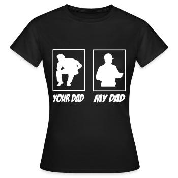 Mon père ton père chef de site papa - T-shirt Femme - noir - Devant - AI Model Female 172 dark (172cm)