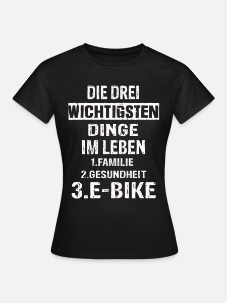 EBike - Frauen T-Shirt - Schwarz