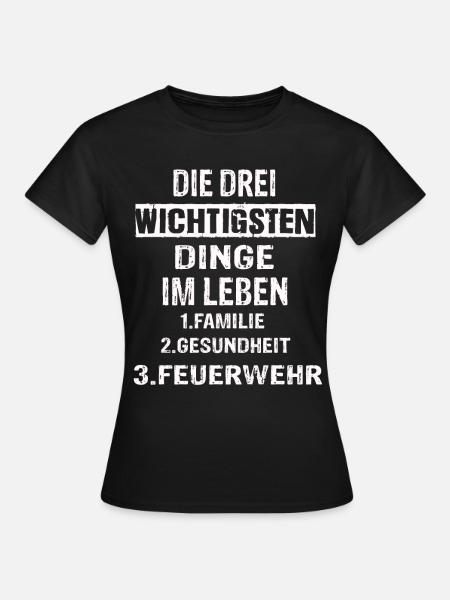 Feuerwehr - Frauen T-Shirt - Schwarz