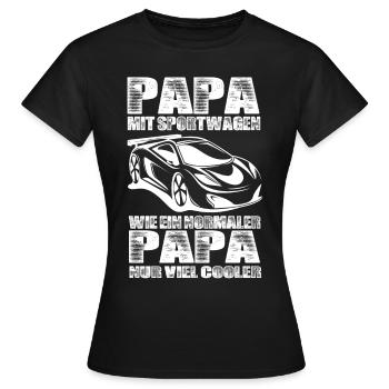 Sportwagen - Frauen T-Shirt - Schwarz - Vorne - AI Model Female 172 dark (172cm)