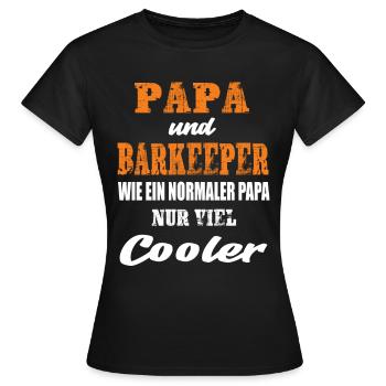 Papa und Barkeeper Bar Nachtleben Cocktails - Frauen T-Shirt - Schwarz - Vorne - AI Model Female 172 dark (172cm)