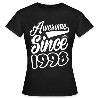 Awesome Since 1998 - Frauen T-Shirt - Schwarz - Vorne - AI Model Female 172 dark (172cm)