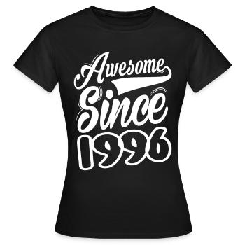 Génial depuis 1996 - T-shirt Femme - noir - Devant - AI Model Female 172 dark (172cm)