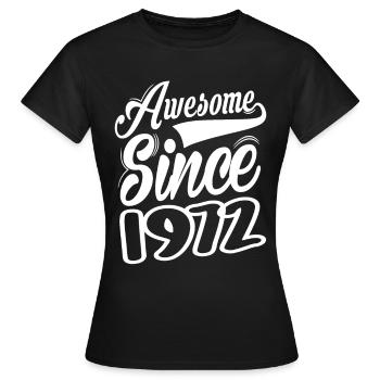 Génial depuis 1972 - T-shirt Femme - noir - Devant - AI Model Female 172 dark (172cm)