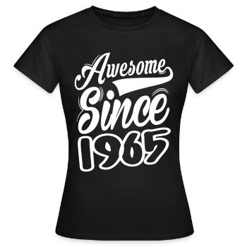 Génial depuis 1965 - T-shirt Femme - noir - Devant - AI Model Female 172 dark (172cm)