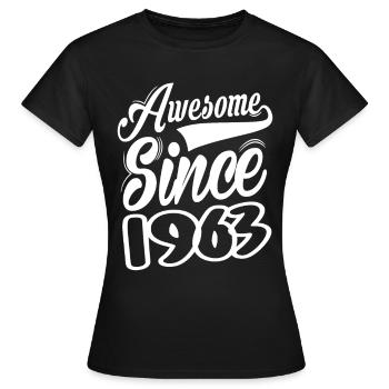 Génial depuis 1963 - T-shirt Femme - noir - Devant - AI Model Female 172 dark (172cm)