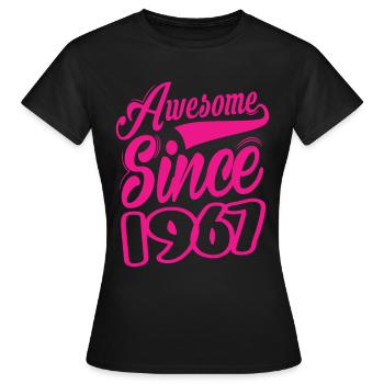 Génial depuis 1967 - T-shirt Femme - noir - Devant - AI Model Female 172 dark (172cm)