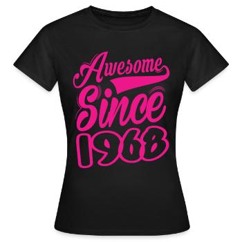 Génial depuis 1968 - T-shirt Femme - noir - Devant - AI Model Female 172 dark (172cm)