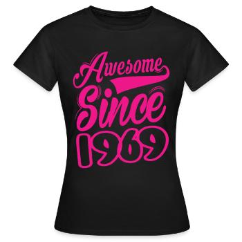 Génial depuis 1969 - T-shirt Femme - noir - Devant - AI Model Female 172 dark (172cm)