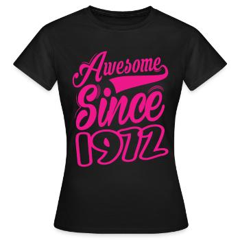 Génial depuis 1972 - T-shirt Femme - noir - Devant - AI Model Female 172 dark (172cm)